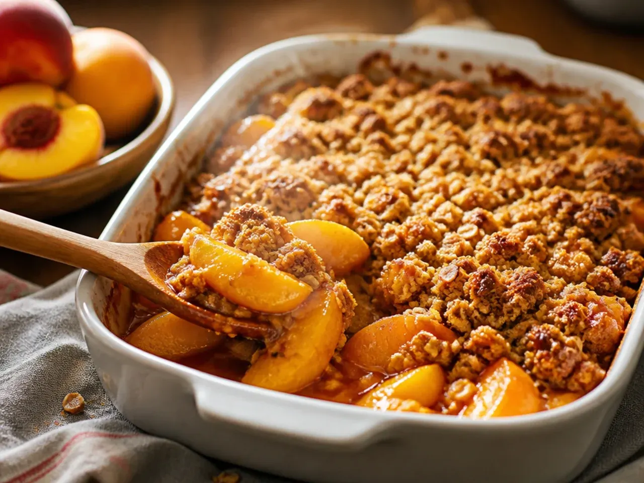 gluten free peach crisp recipe step 6