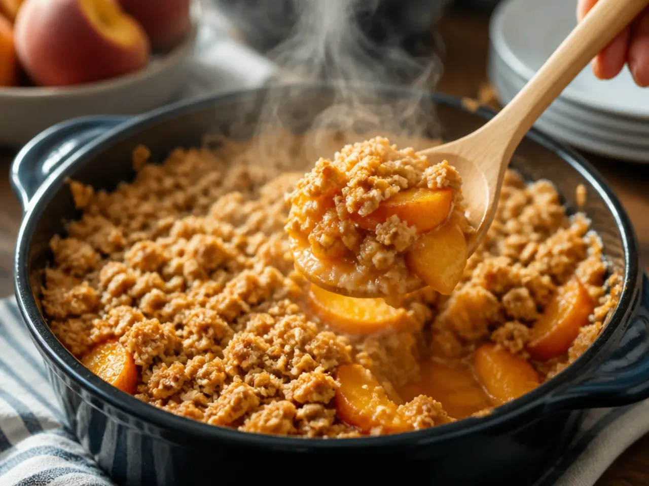 gluten free peach crisp recipe step 7