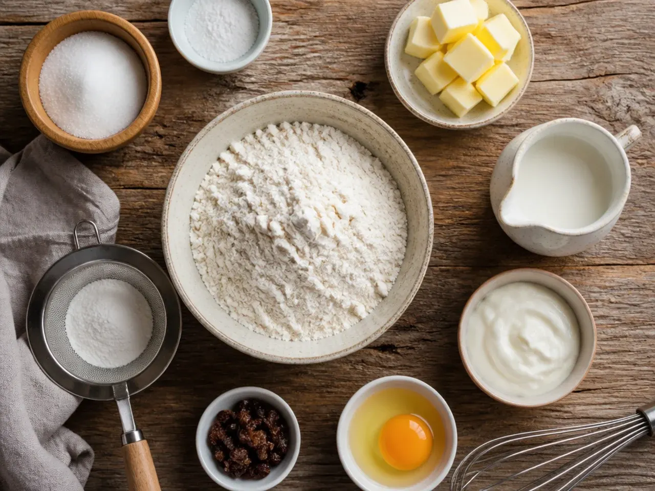 Close-up of hands rubbing cold butter into gluten free flour until it resembles breadcrumbs