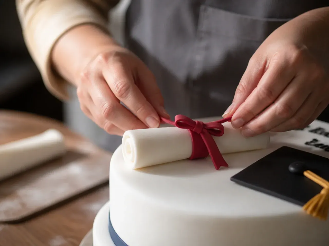 graduation cake ideas simple recipe step 14