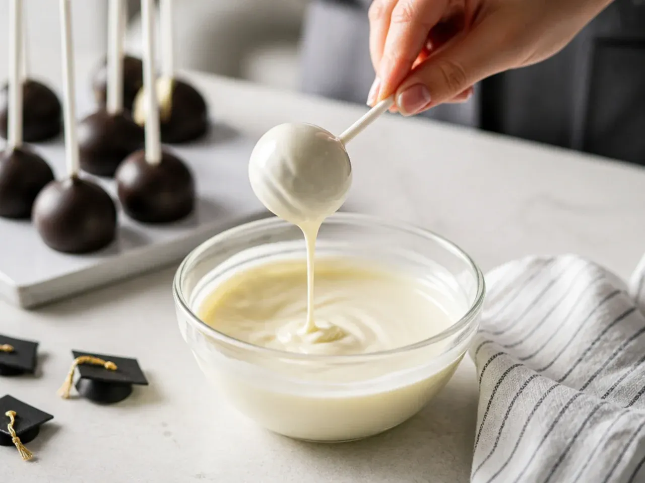 graduation cake pops ideas recipe step 7