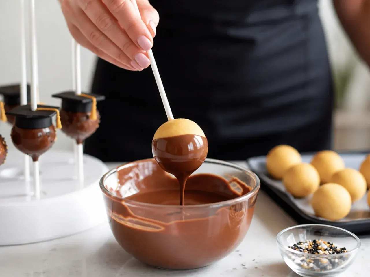 graduation cake pops ideas recipe step 10