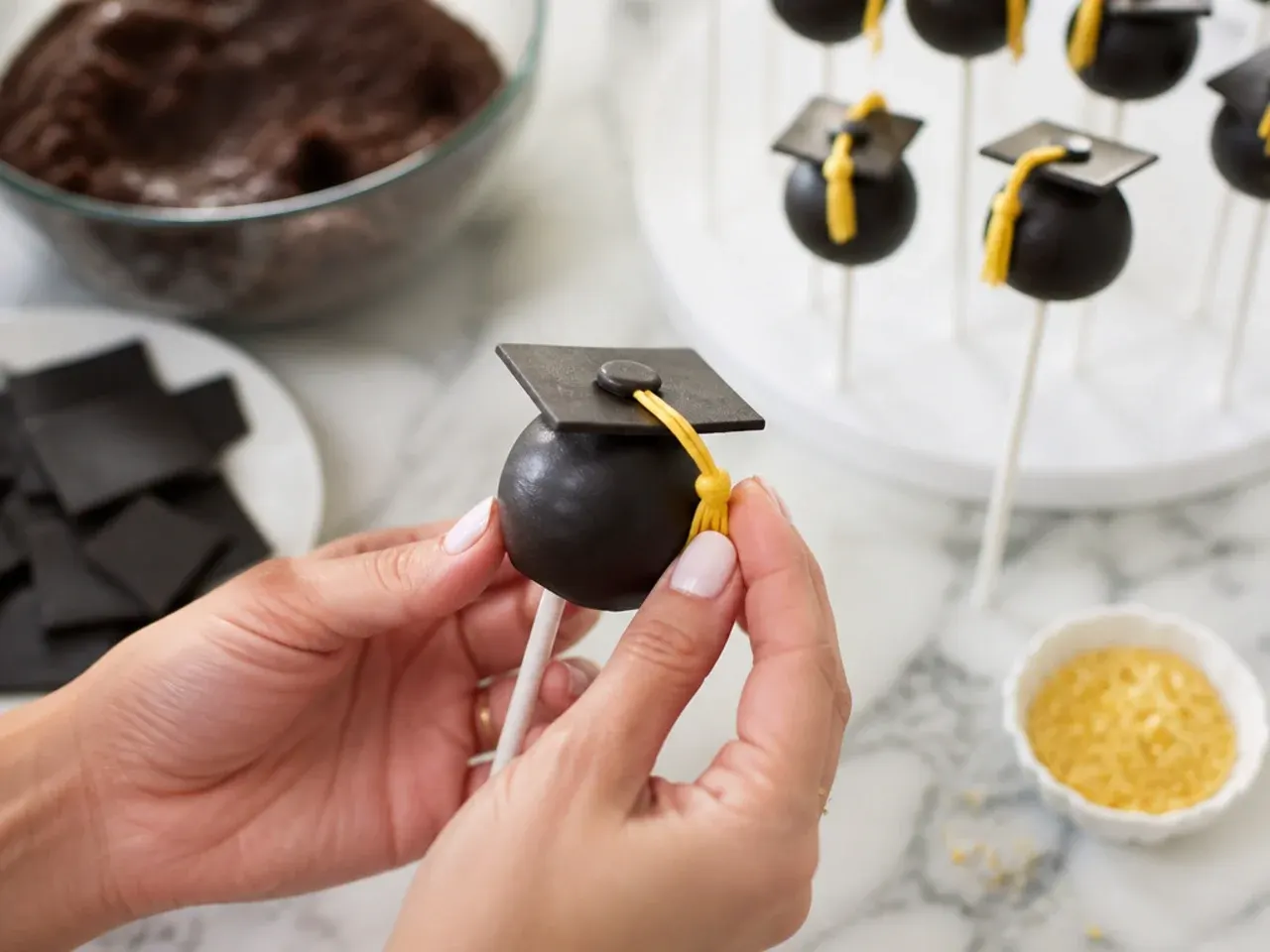 graduation cake pops ideas recipe step 12