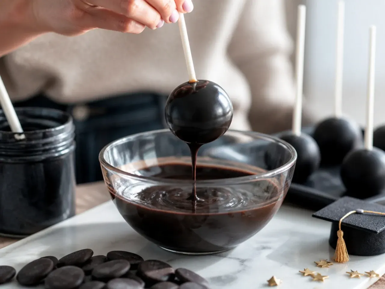 graduation cake pops ideas recipe step 13