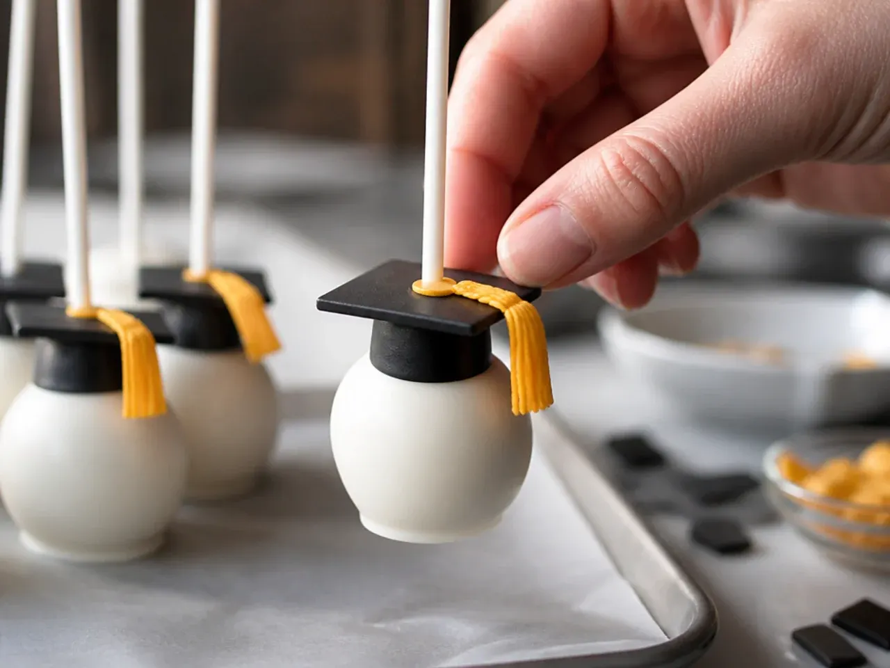 graduation cake pops ideas recipe step 14
