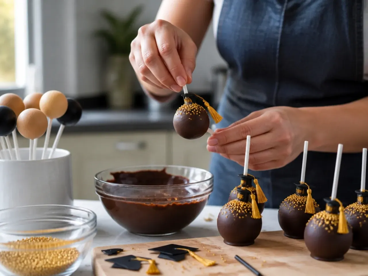 graduation cake pops ideas recipe step 19