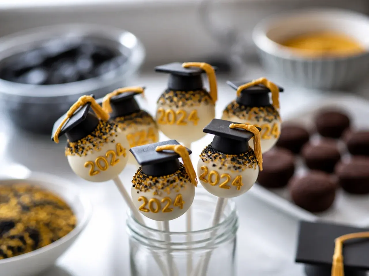 graduation cake pops ideas recipe step 20