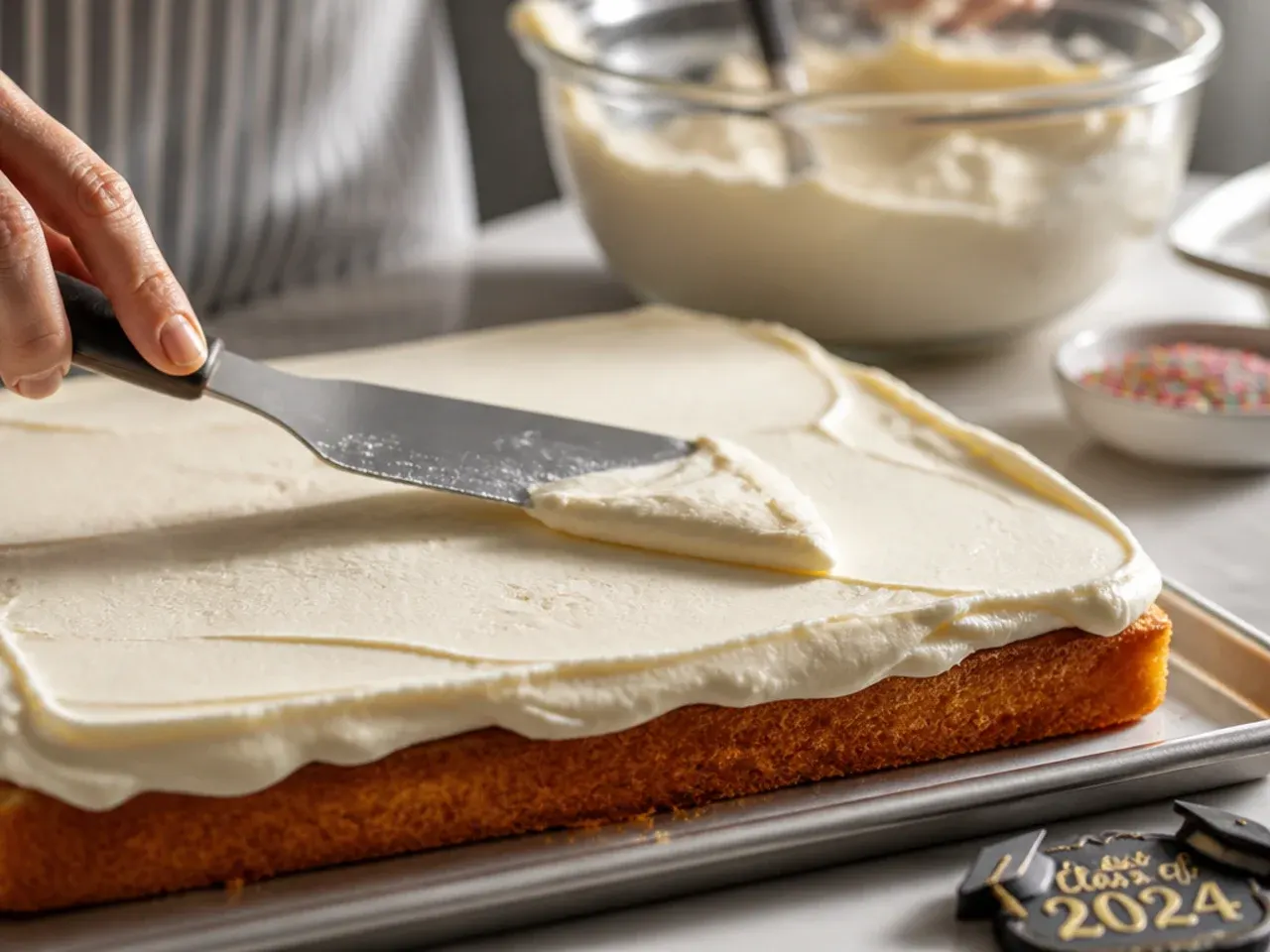 graduation sheet cake ideas high school recipe step 6