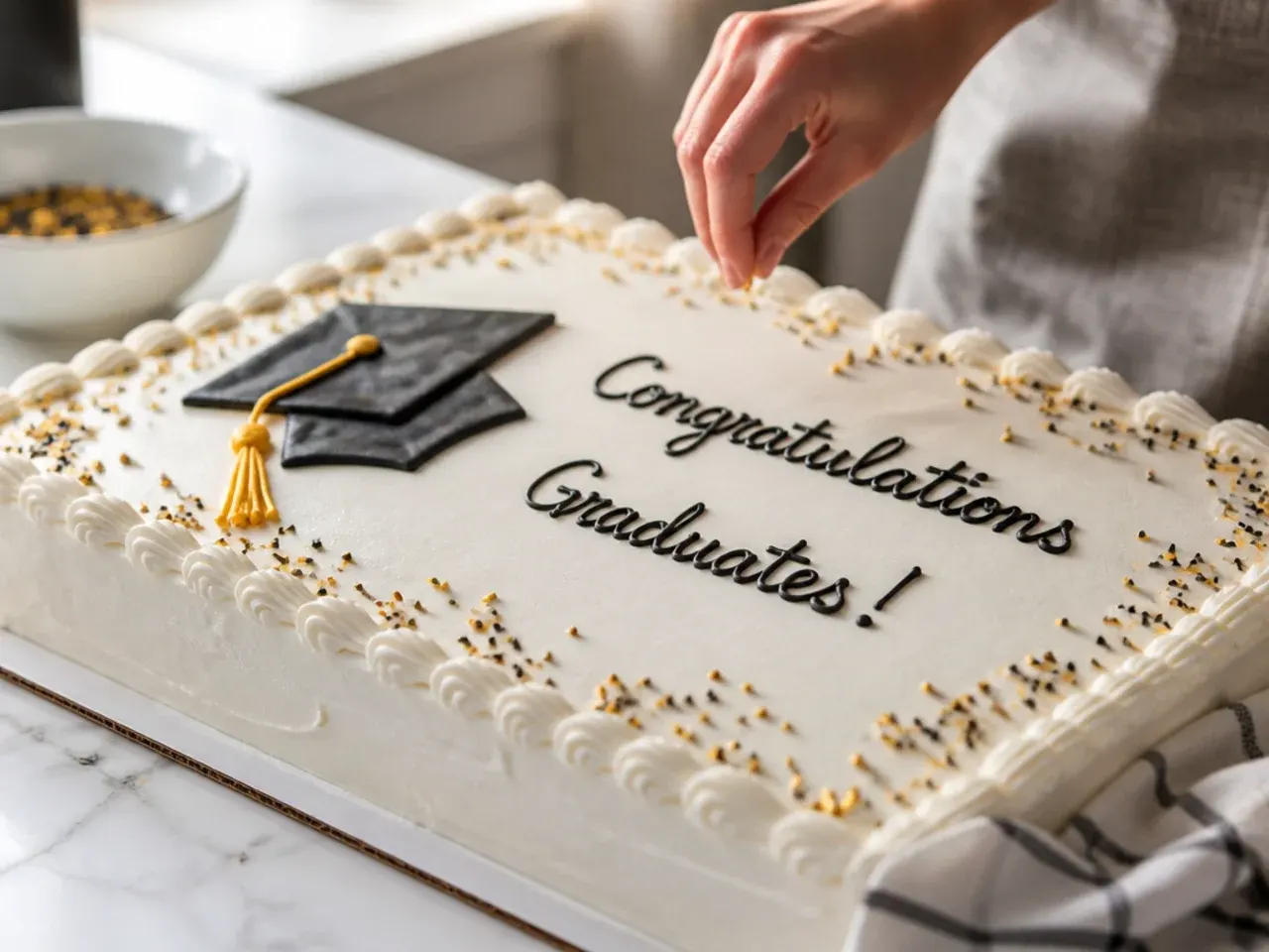 graduation sheet cake ideas recipe step 7