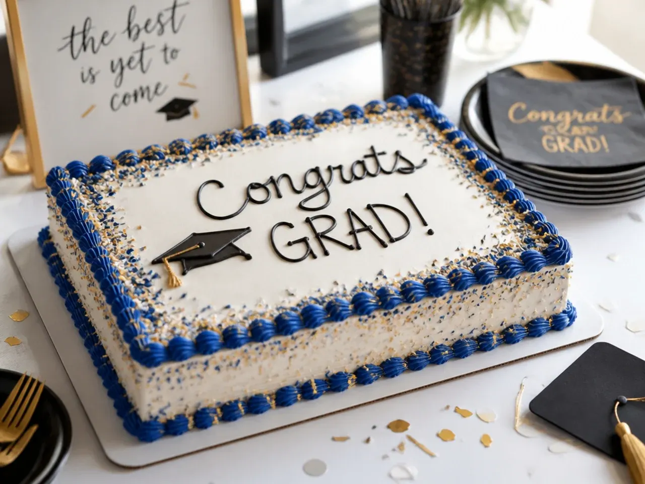 graduation sheet cake ideas — serving suggestions