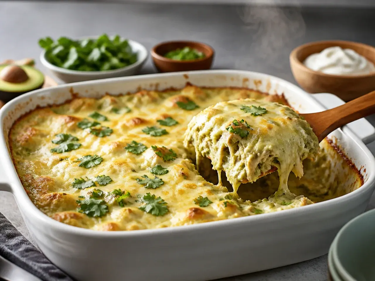 green chicken enchilada casserole recipe step 7