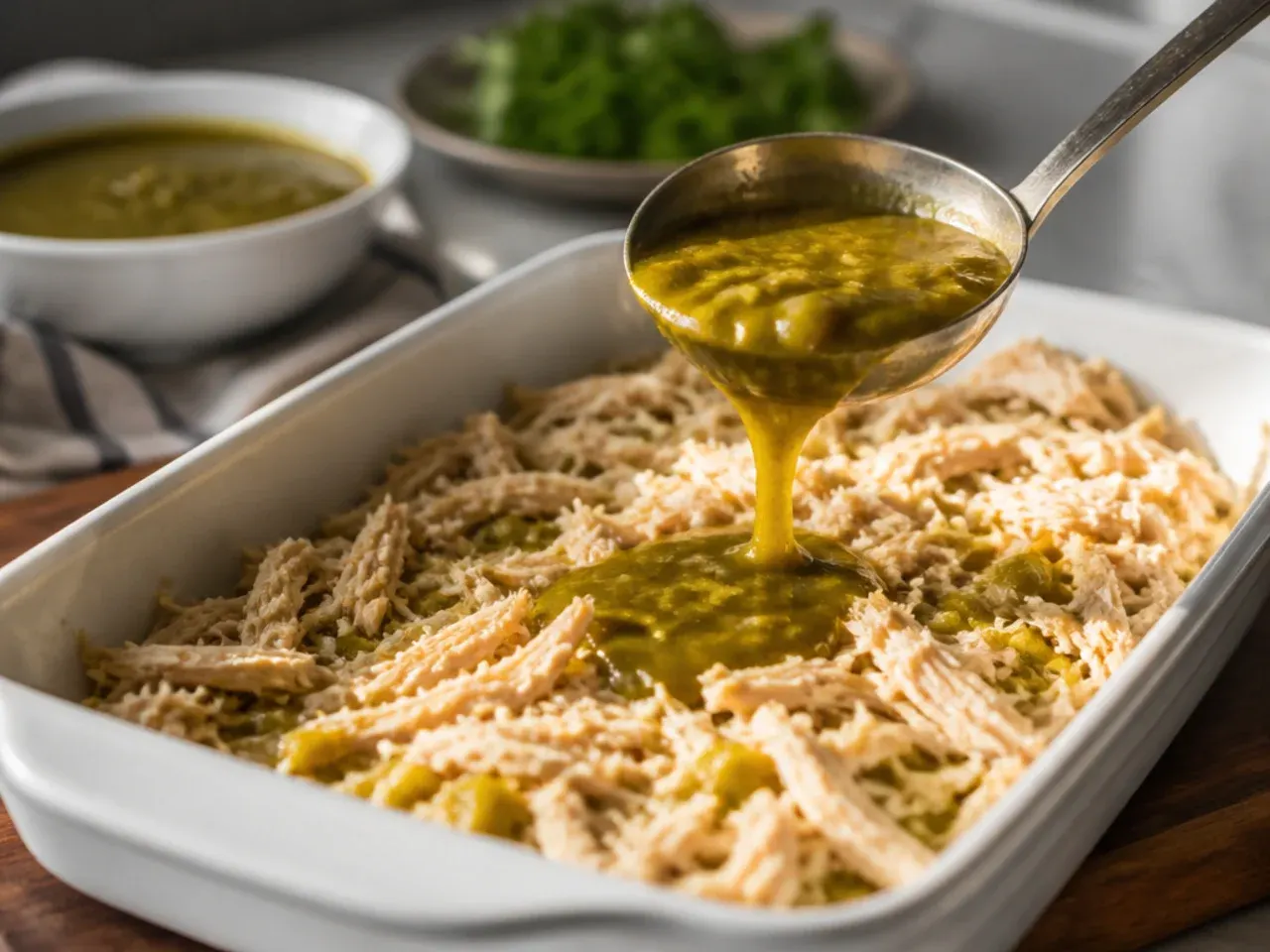 green chile chicken enchilada casserole recipe step 4