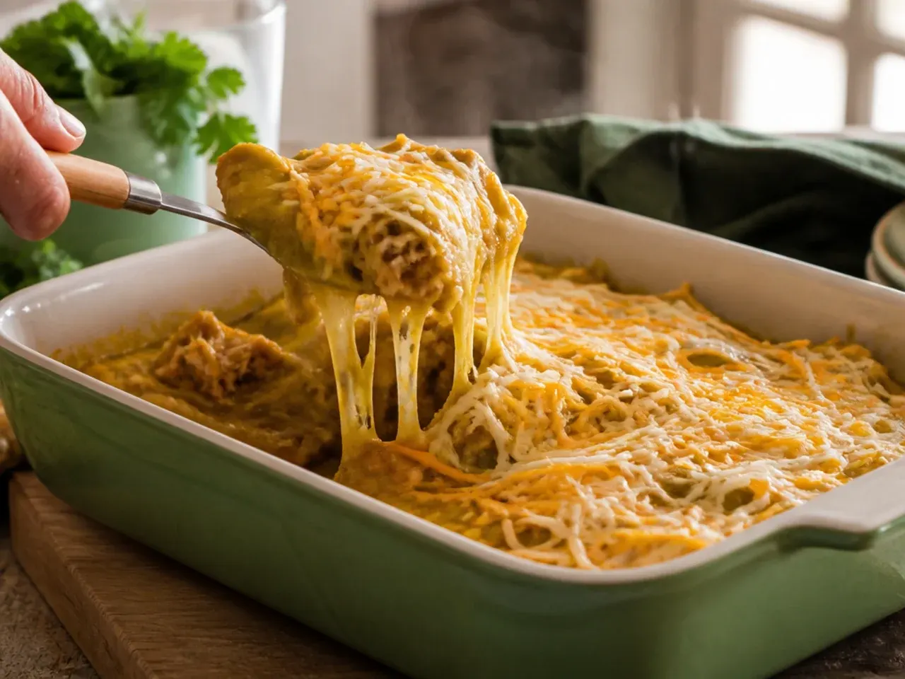 green chile chicken enchilada casserole recipe step 6