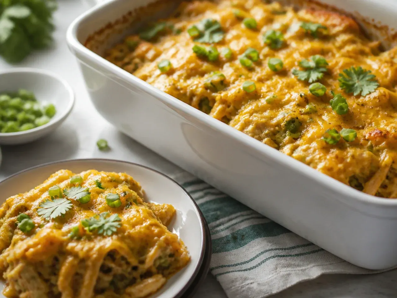 green chile chicken enchilada casserole recipe step 7