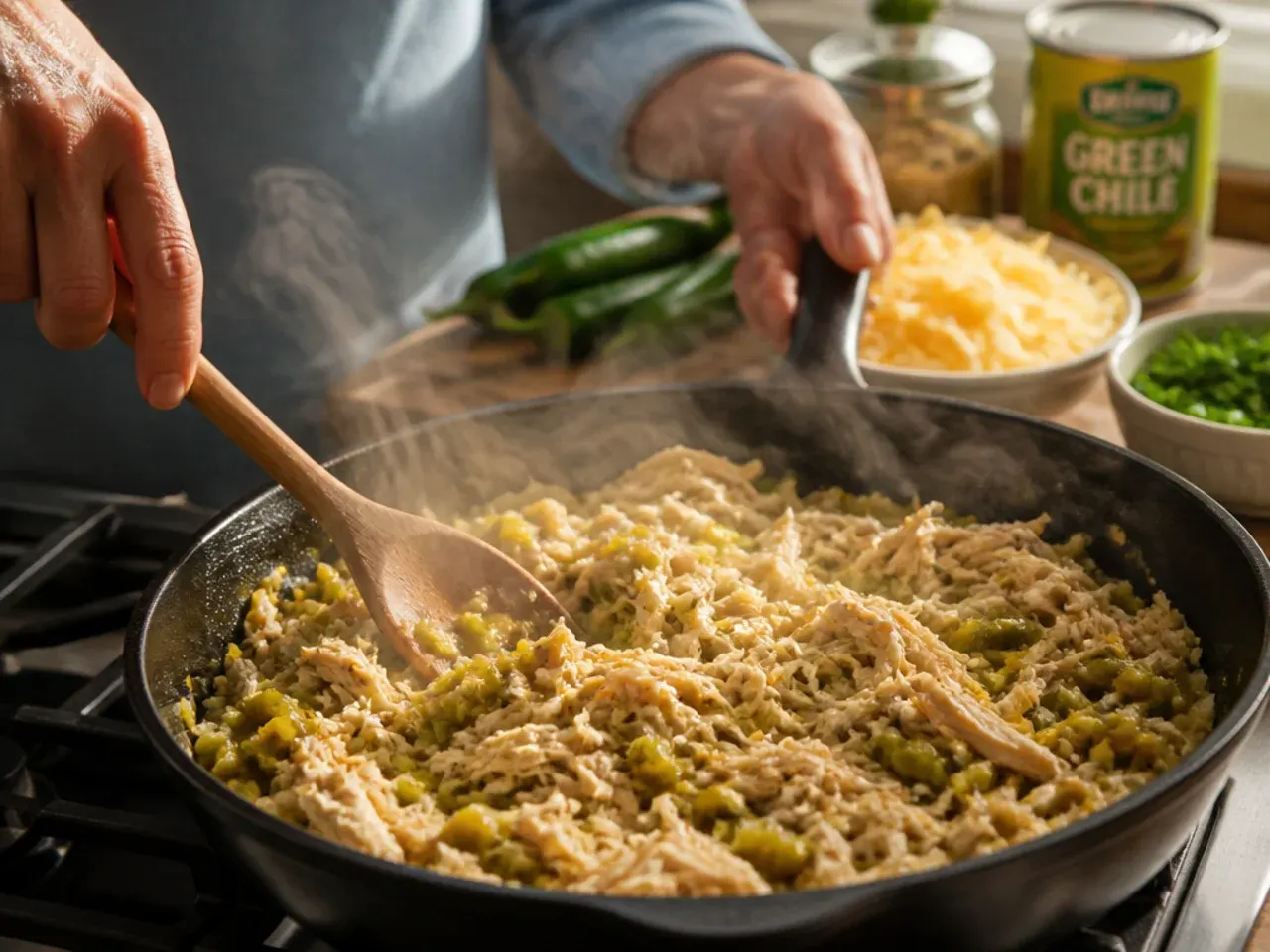 green chili chicken enchilada casserole recipe step 1