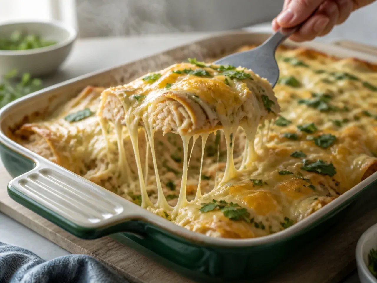 green chili chicken enchilada casserole recipe step 6