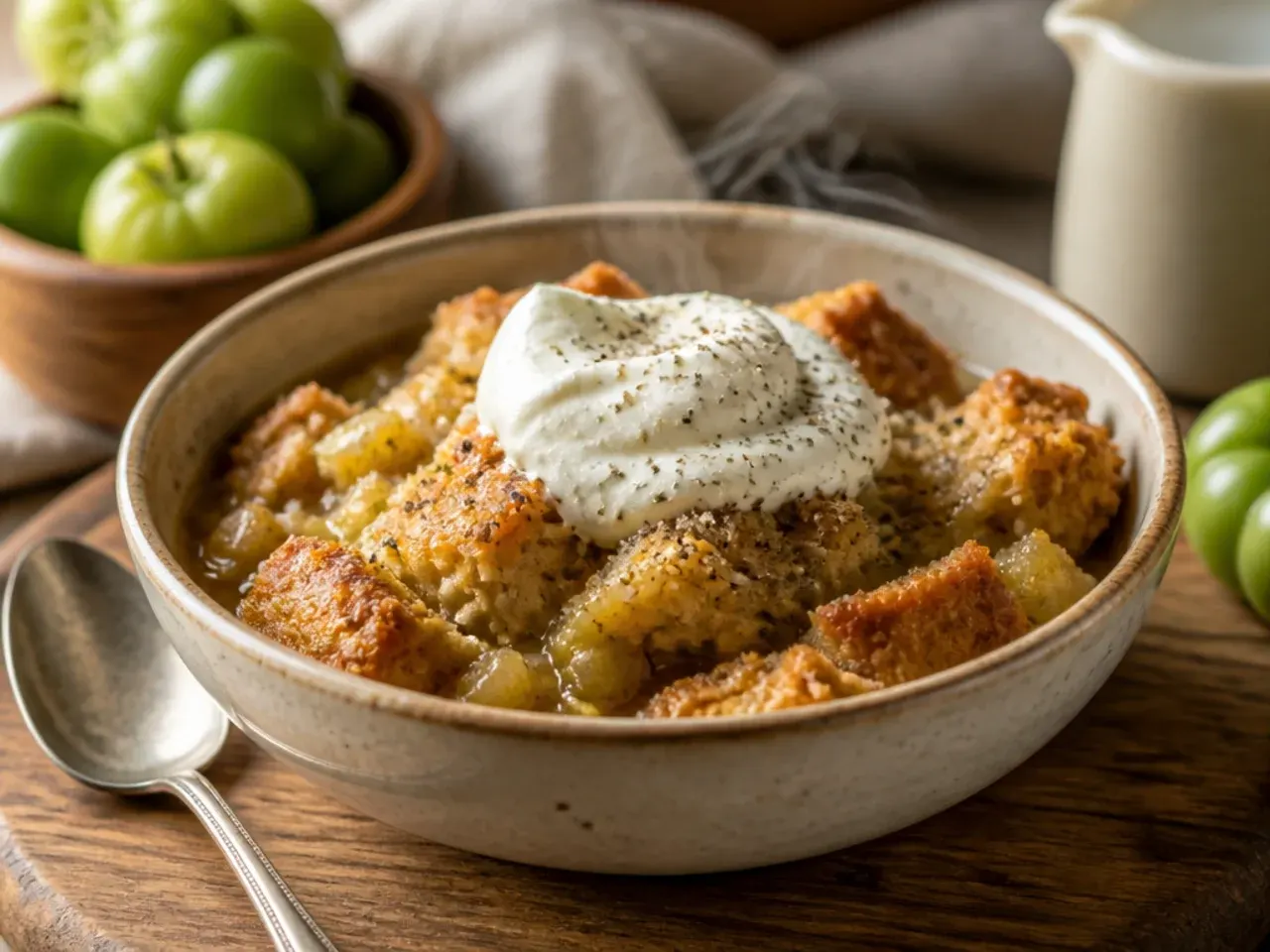 Sliced loaf of budget green tomato quick bread with walnuts