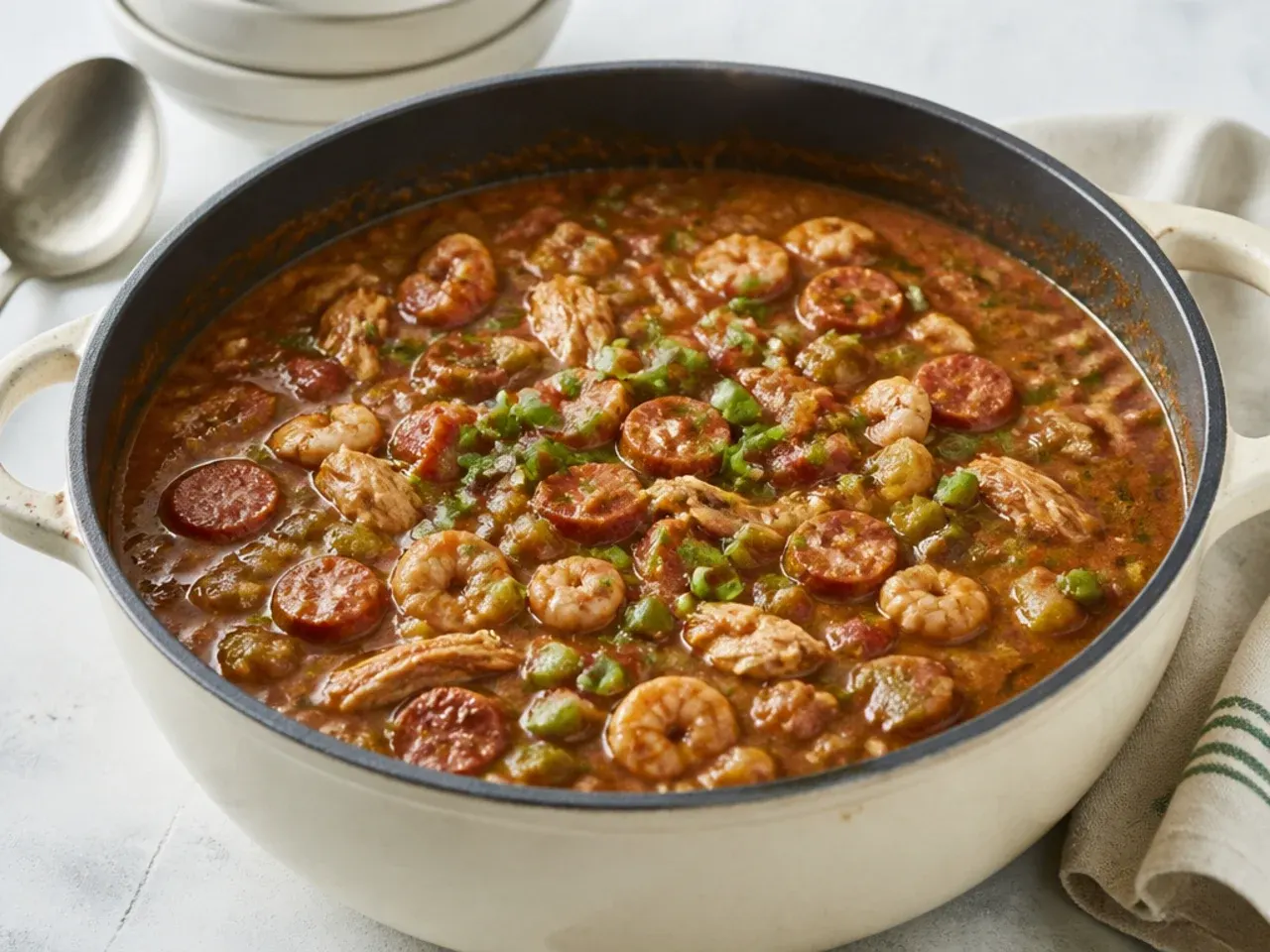 gumbo for a crowd — vintage grandmother's creole gumbo
