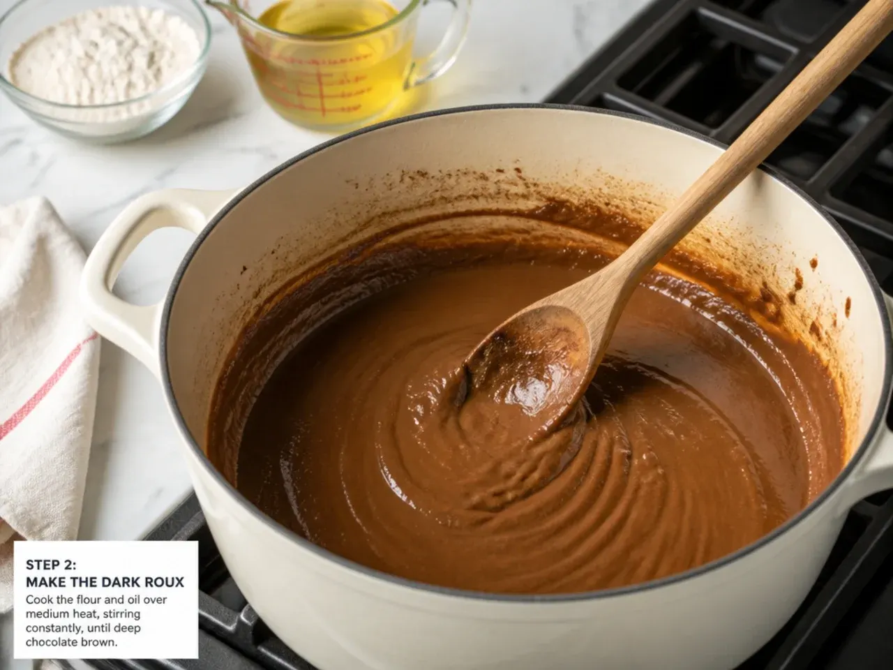 gumbo ideas — step 2: make the dark roux