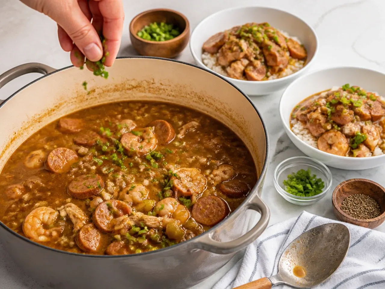 gumbo ideas — step 7: season and serve