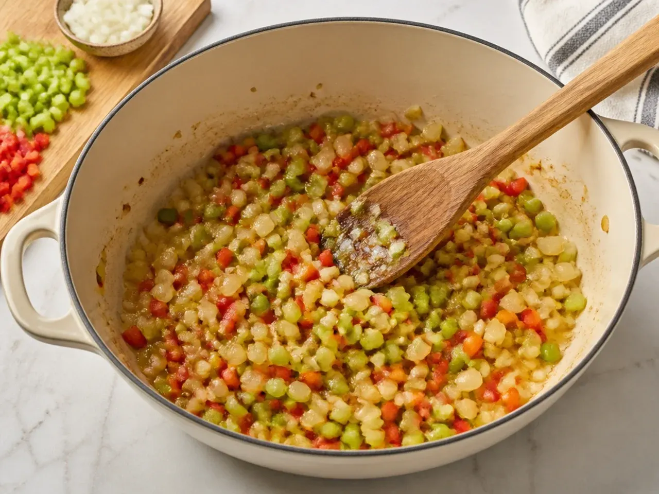 gumbo vs jambalaya — step 2: cook the holy trinity