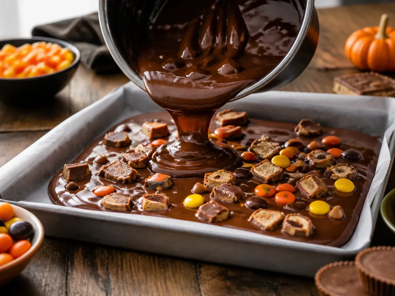 halloween candy charcuterie board recipe step 3