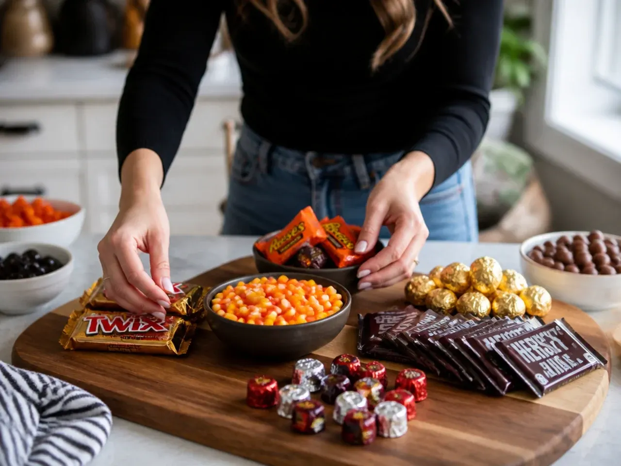 halloween candy charcuterie board recipe step 5