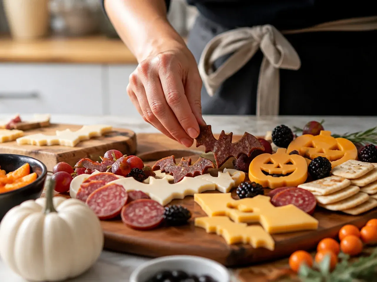 halloween charcuterie board for kids recipe step 2
