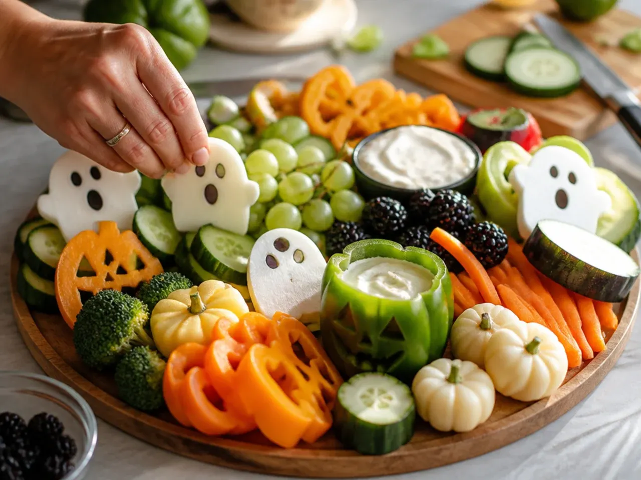 halloween charcuterie board for kids recipe step 6