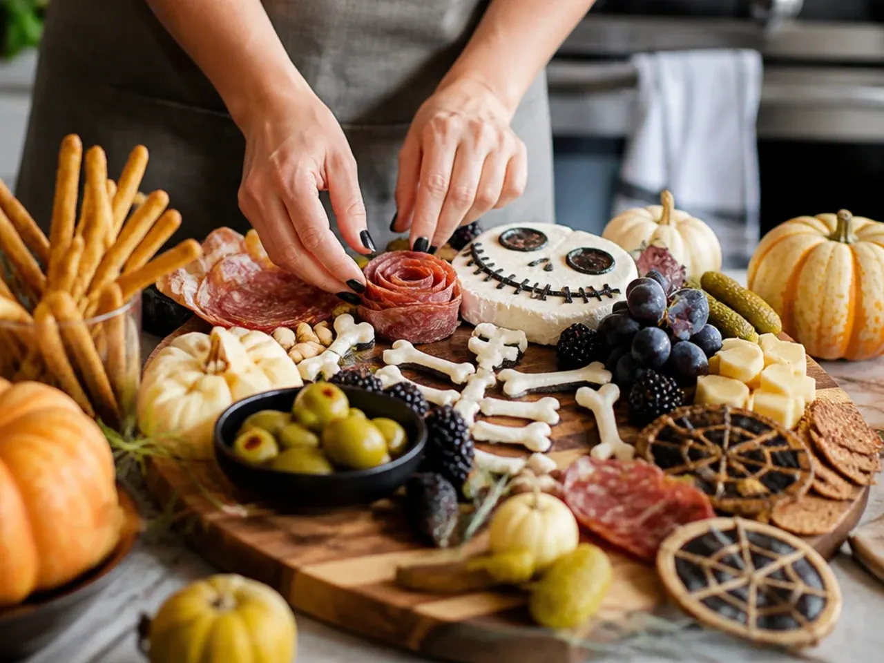 halloween charcuterie board ideas recipe step 1