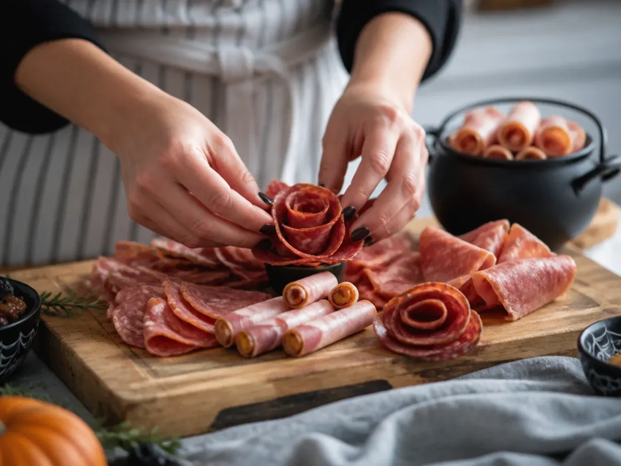 halloween charcuterie board ideas recipe step 3