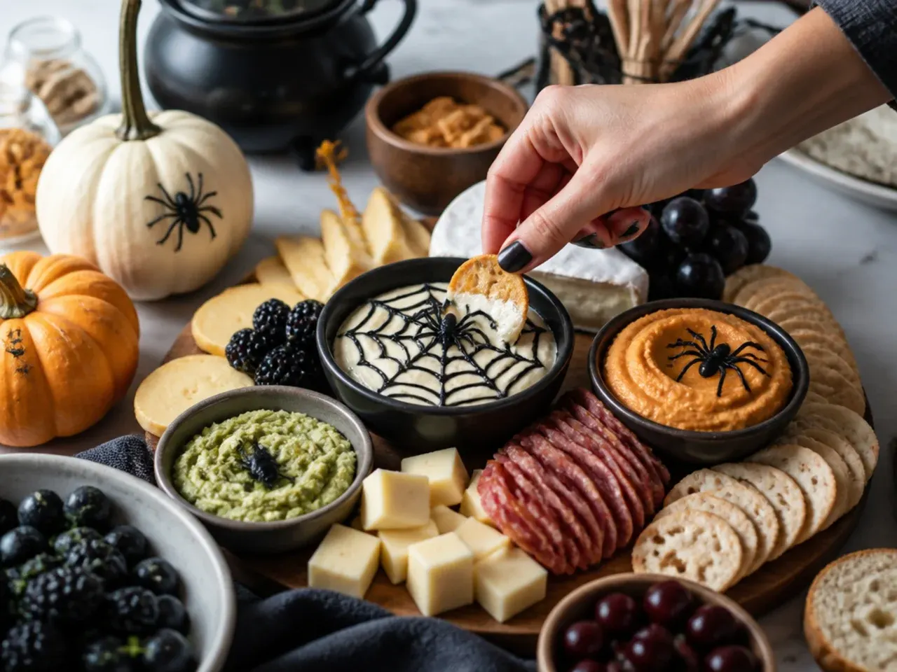 halloween charcuterie board ideas recipe step 4