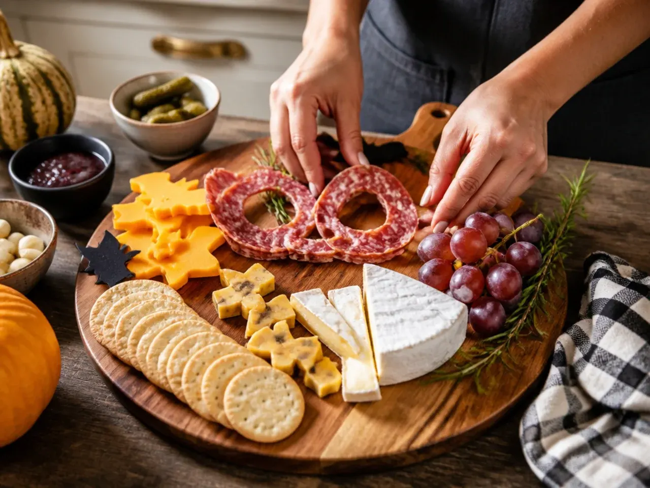 halloween charcuterie board recipe step 1