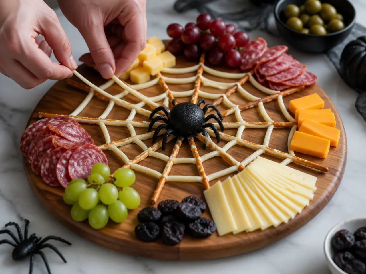 halloween charcuterie board recipe step 4