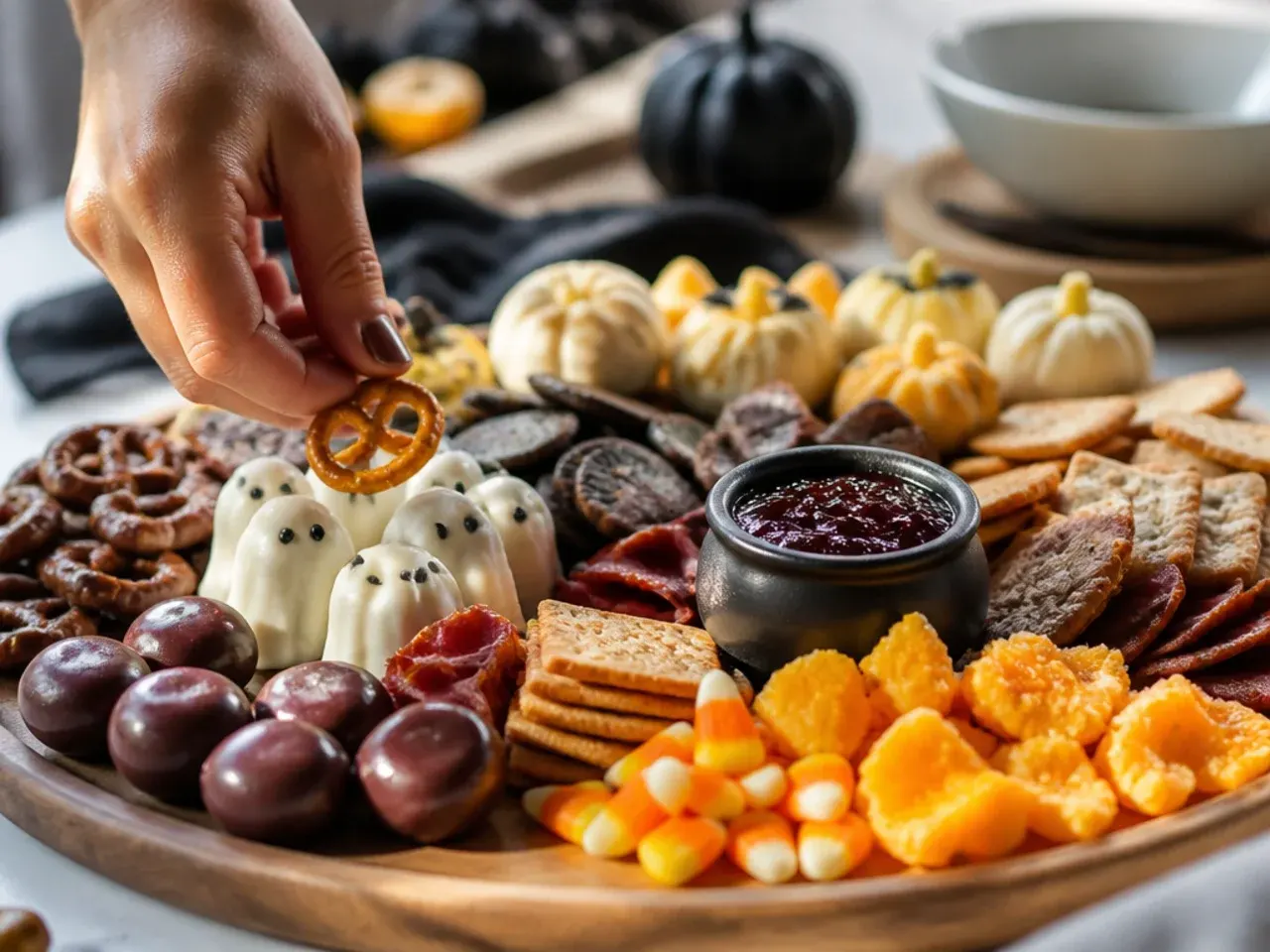 halloween charcuterie board recipe step 6