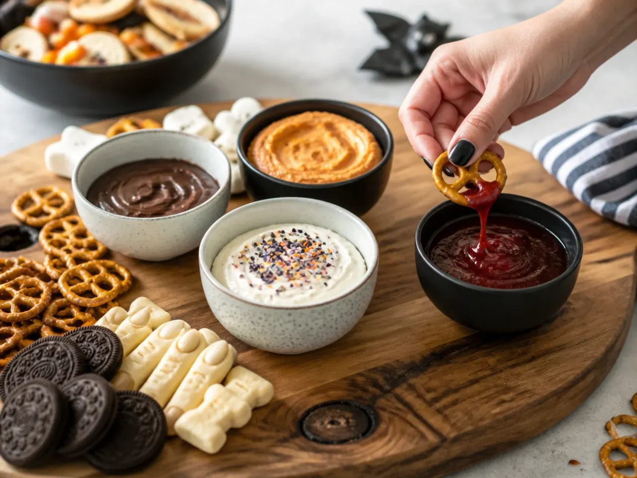 halloween dessert charcuterie board recipe step 3