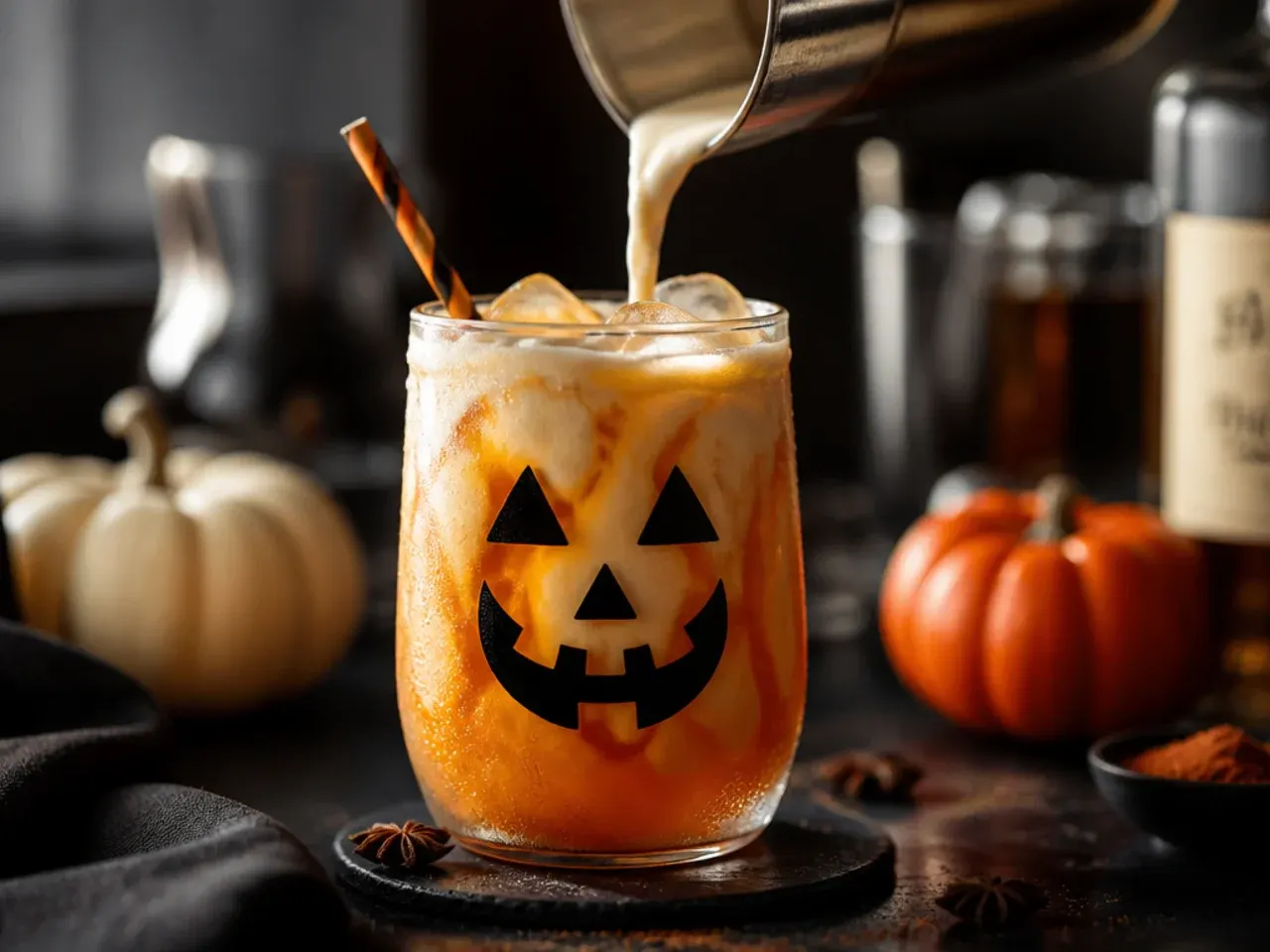 halloween mixed drinks — creamy halloween mixed drinks