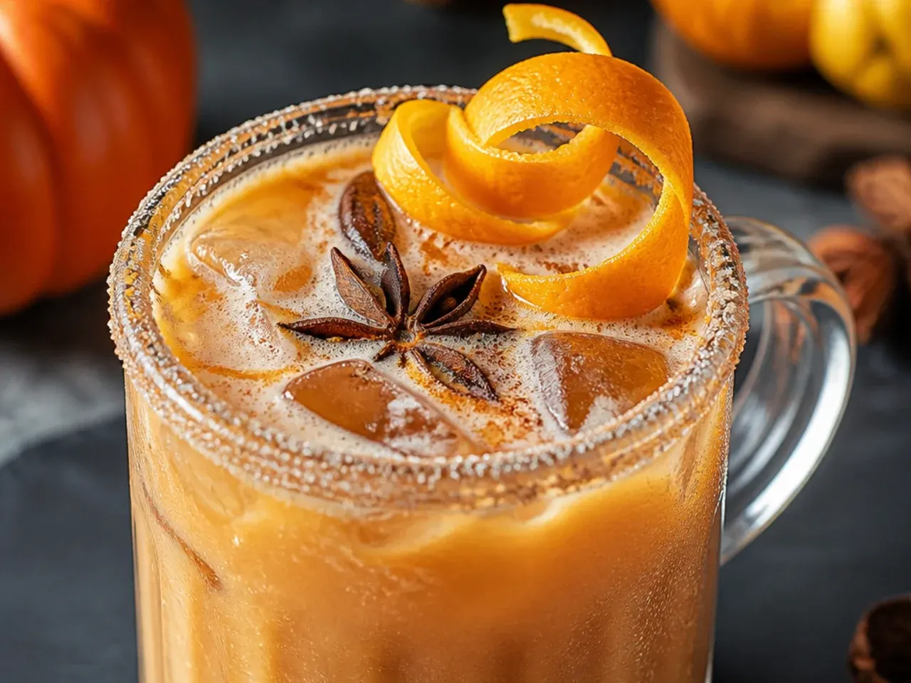 halloween mixed drinks — spiced halloween mixed drinks