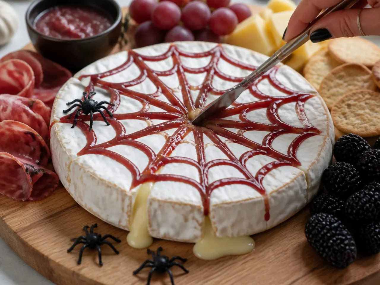 halloween party charcuterie board recipe step 2
