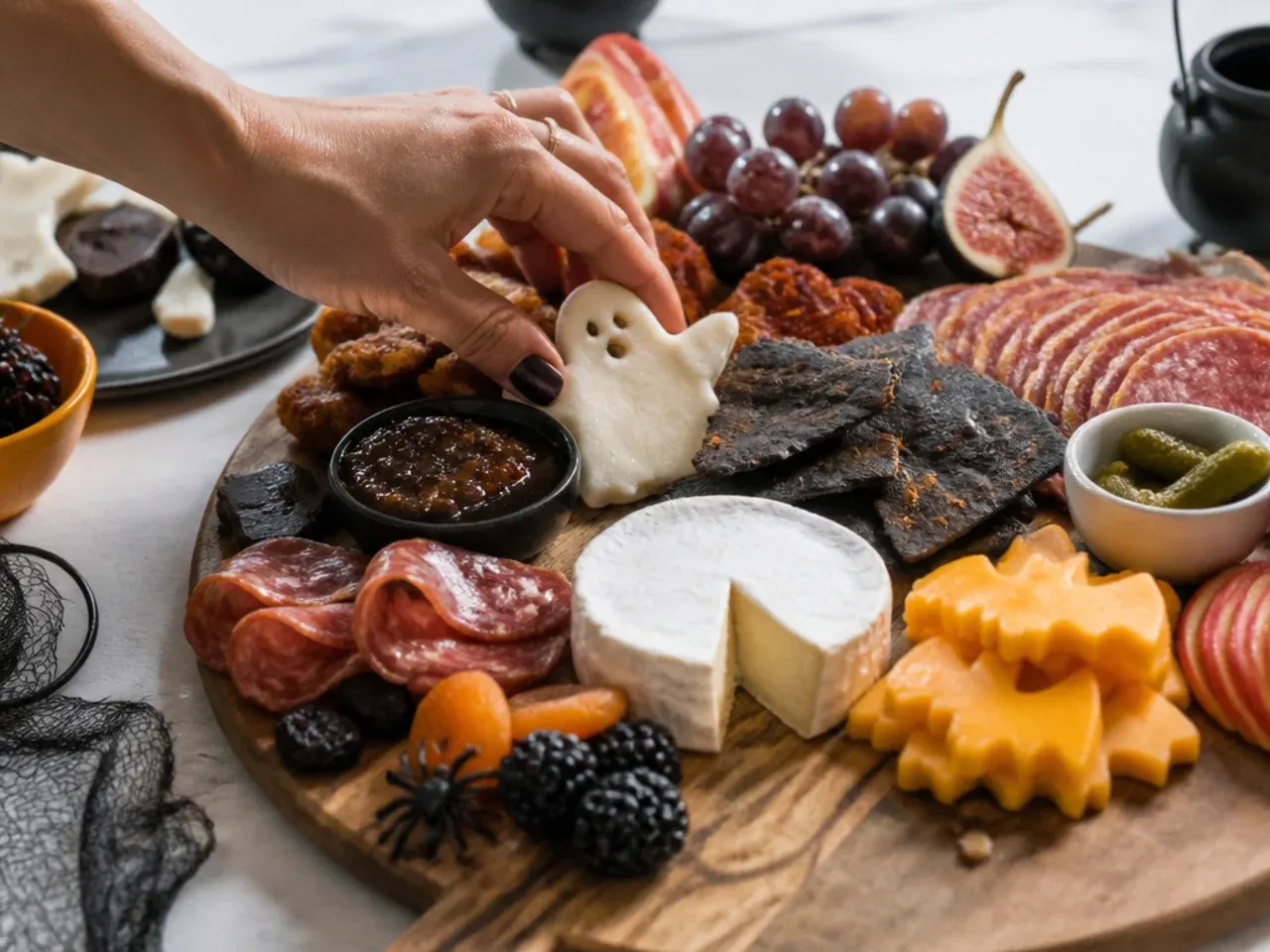 halloween party charcuterie board recipe step 5