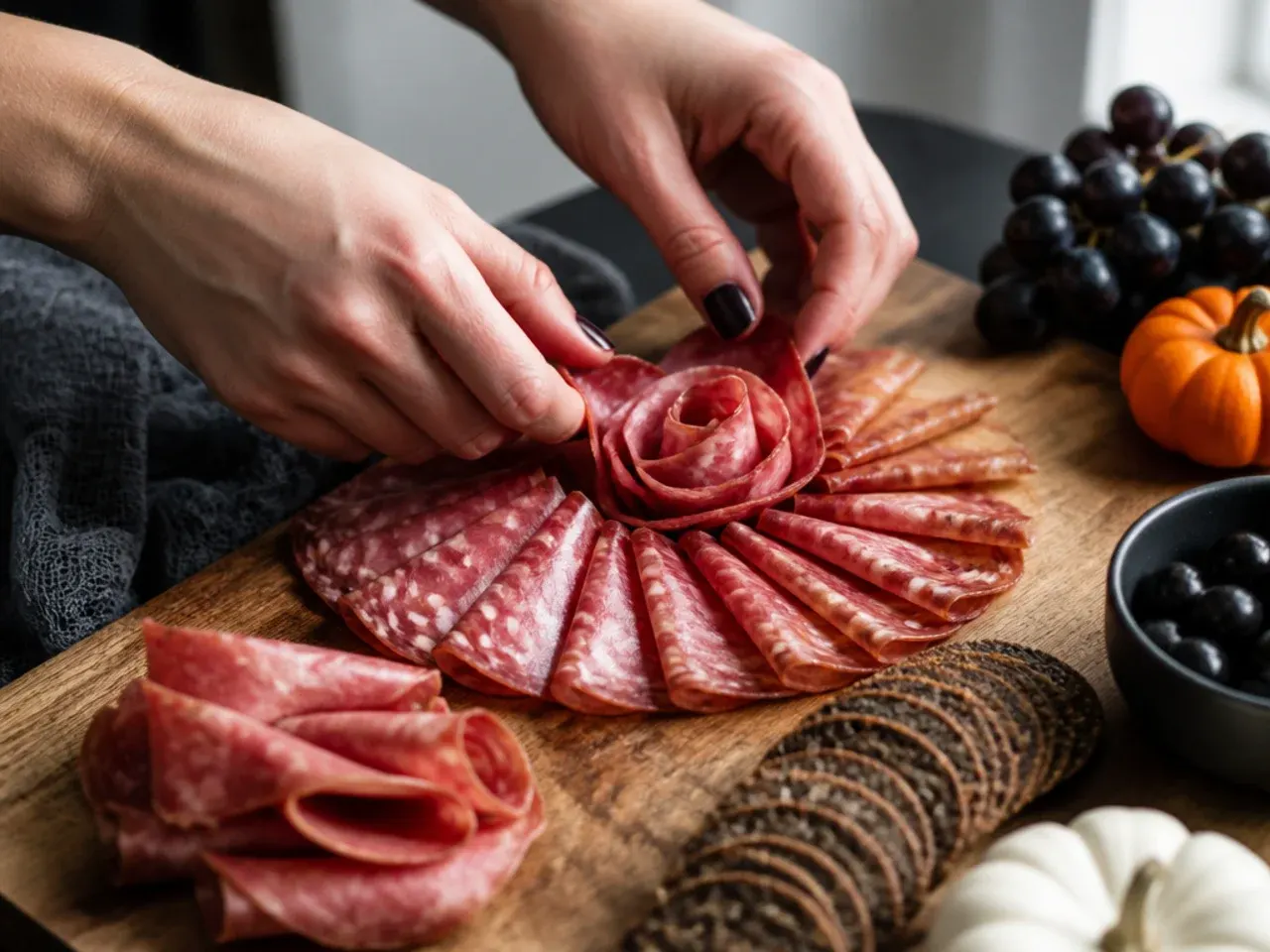 halloween theme charcuterie board recipe step 4
