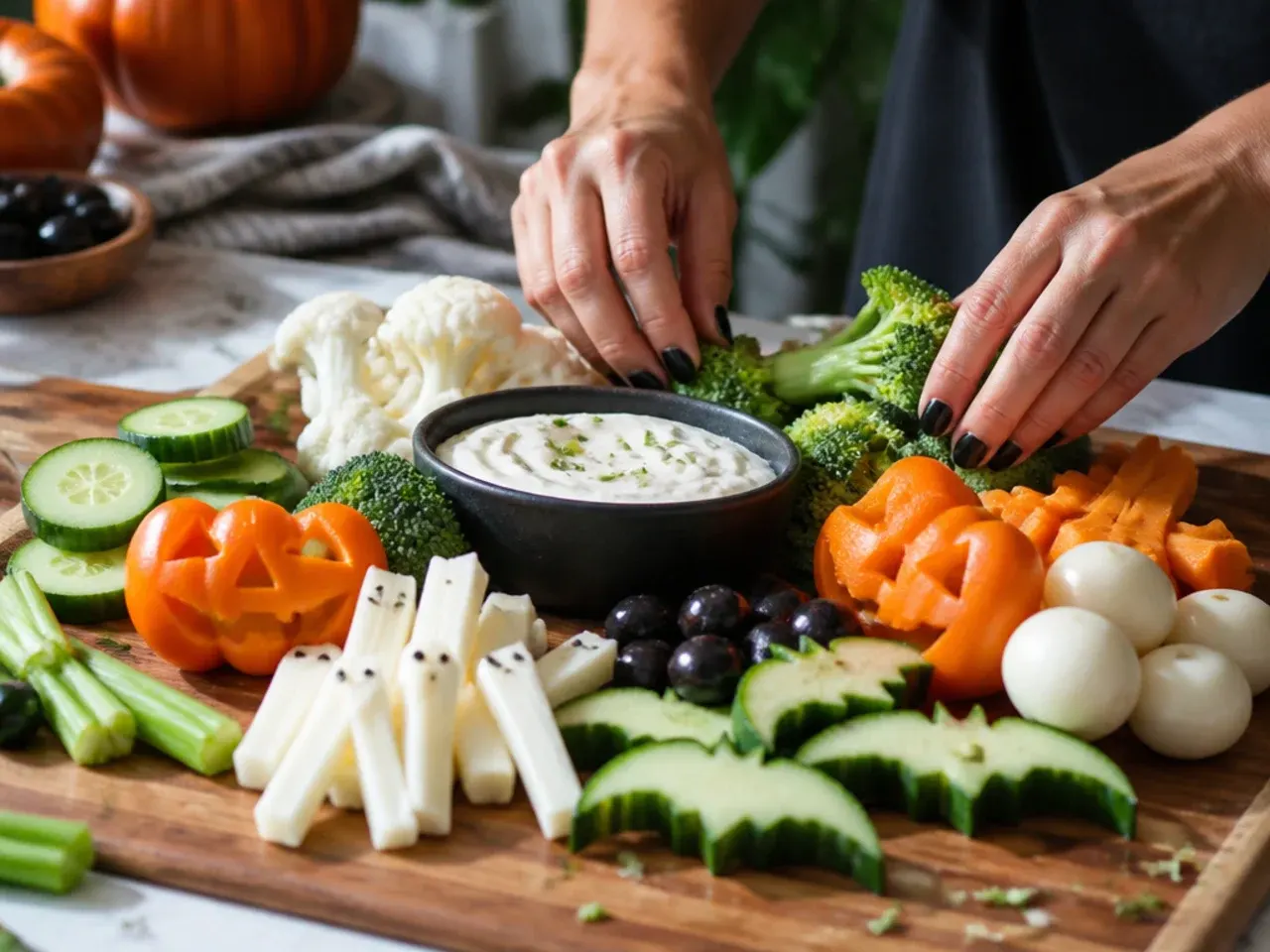 halloween theme charcuterie board recipe step 5