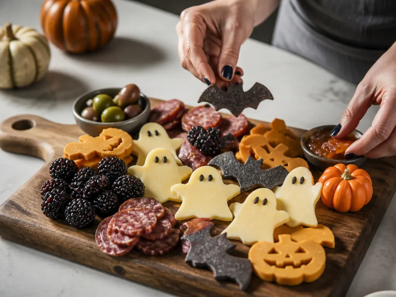 halloween theme charcuterie board recipe step 6