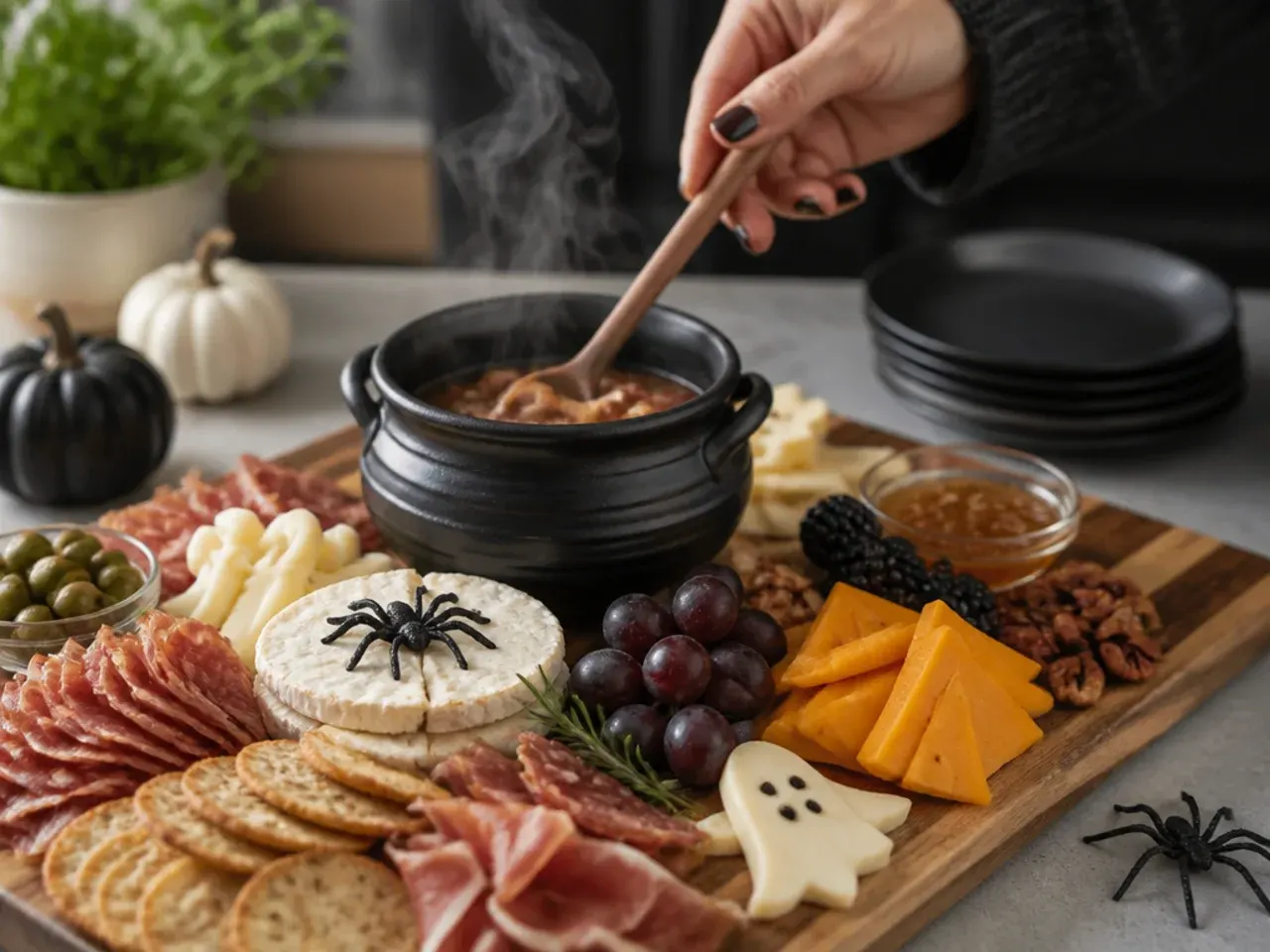 halloween theme charcuterie board recipe step 7