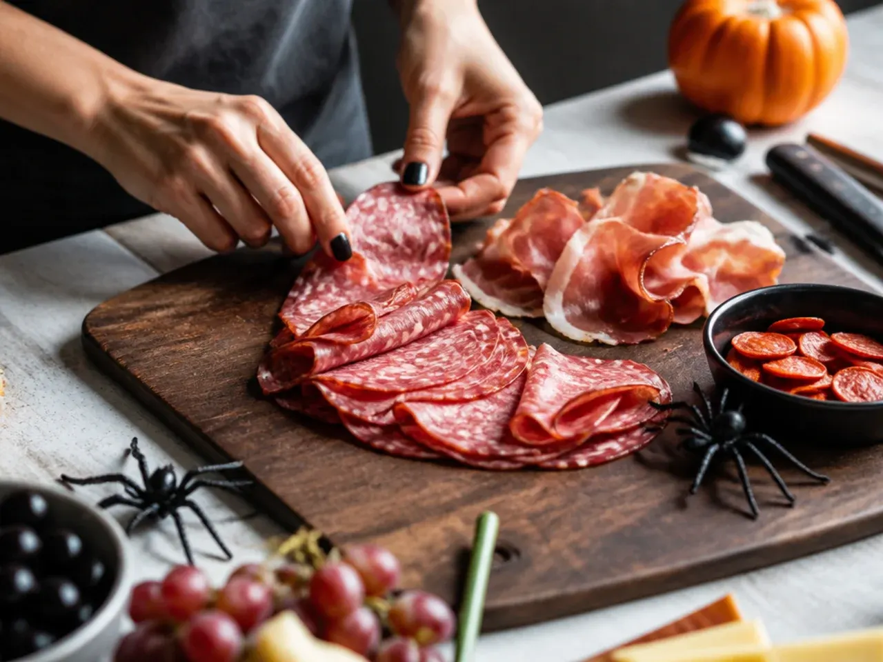 halloween themed charcuterie board recipe step 3
