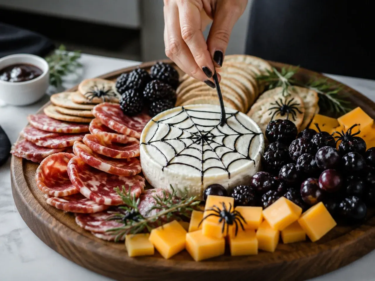 halloween themed charcuterie board recipe step 4