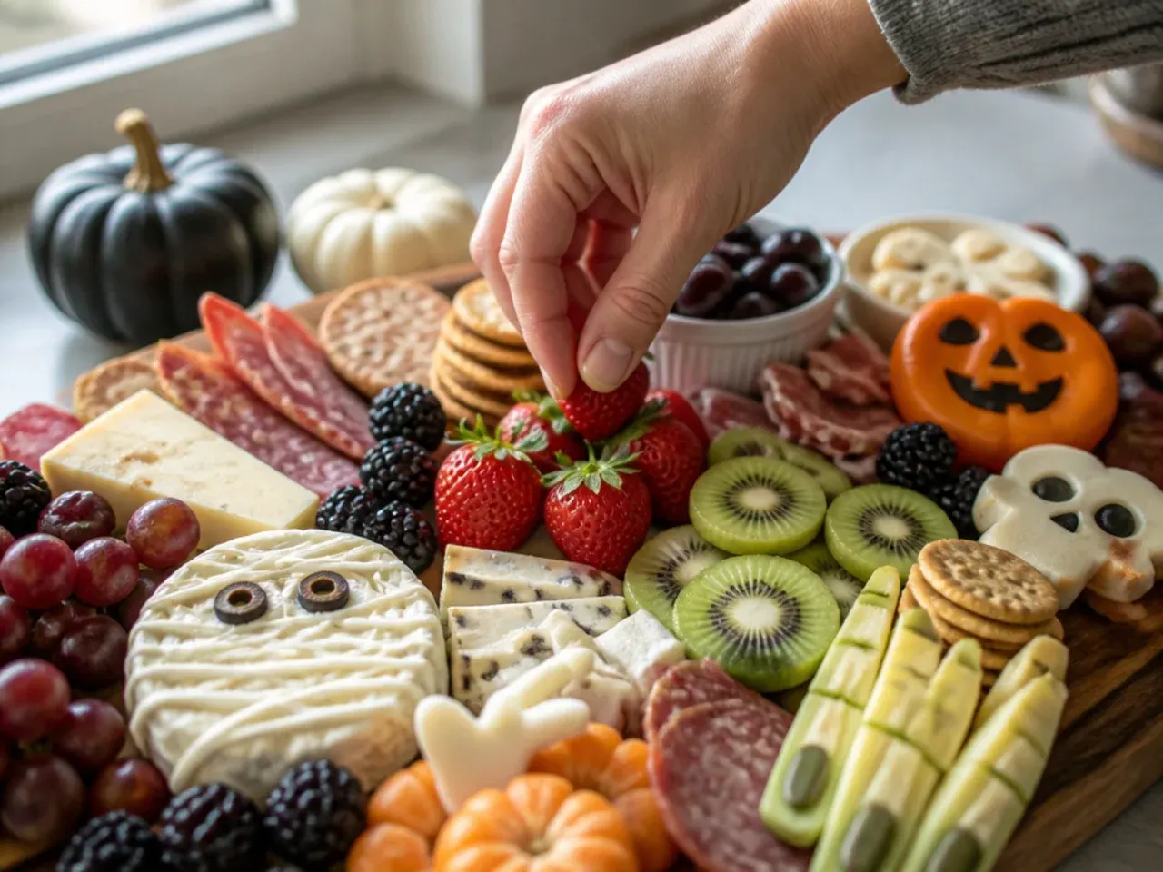 halloween themed charcuterie board recipe step 5