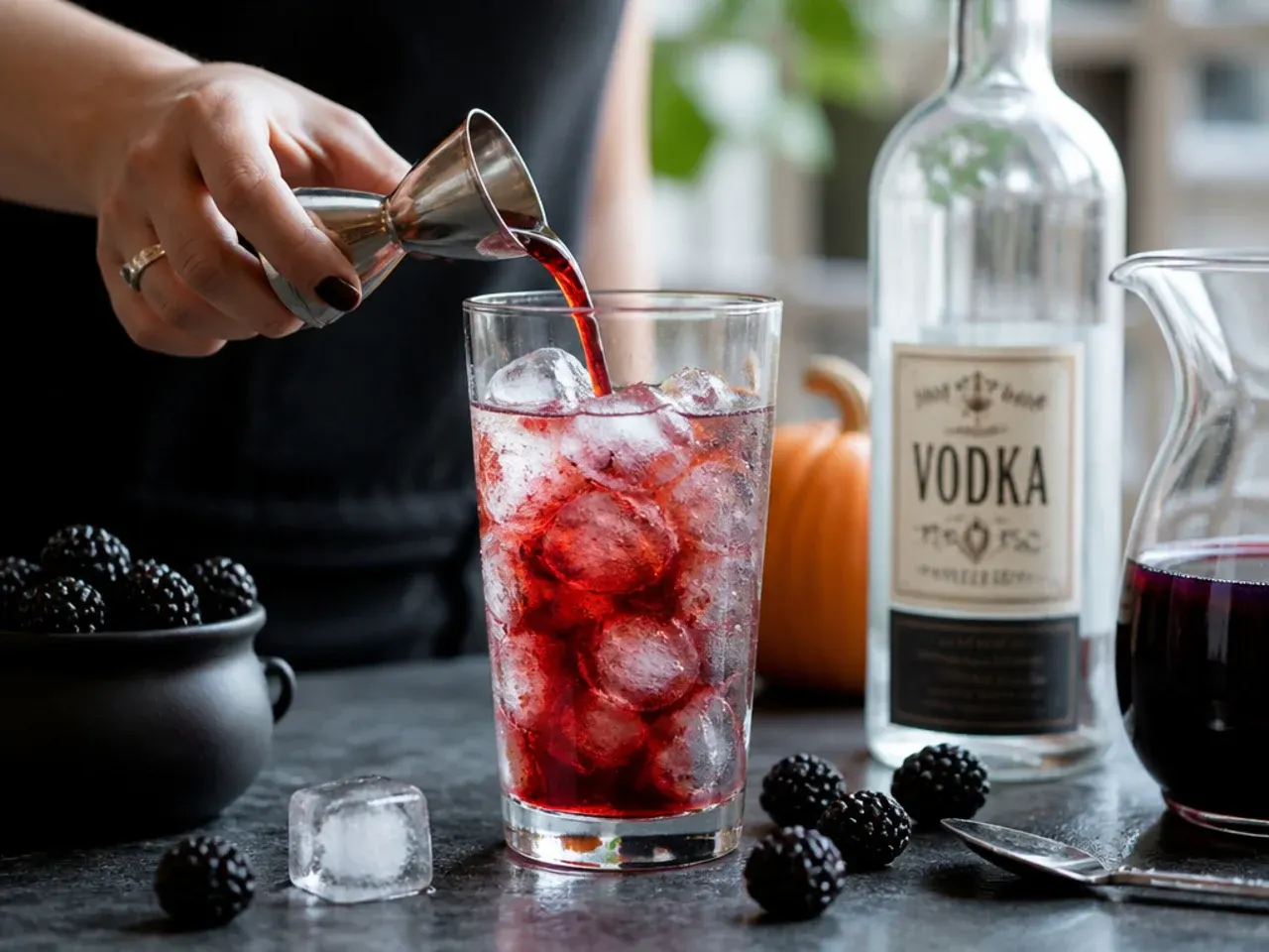 halloween vodka drinks recipe step 1