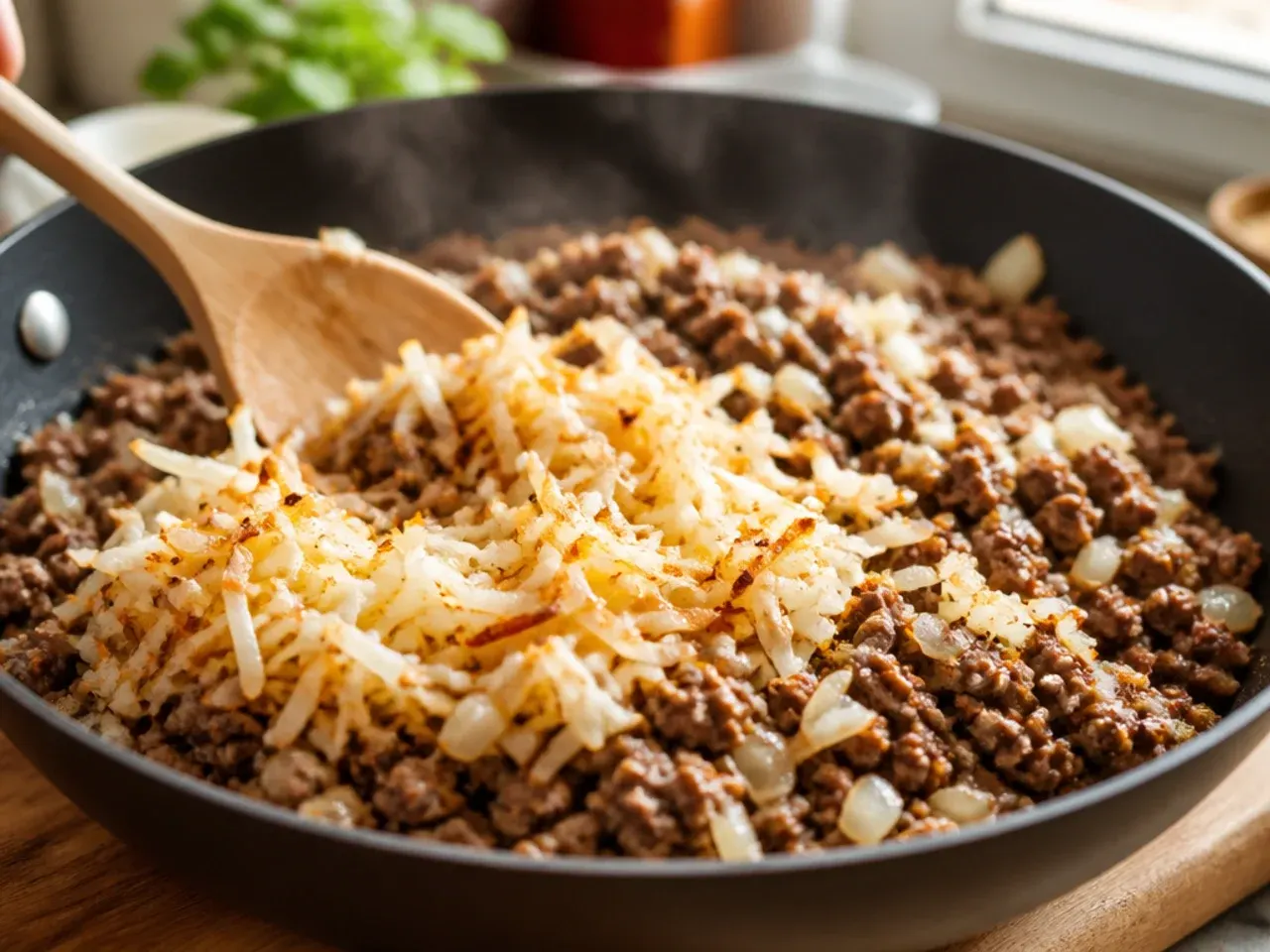 hamburger hashbrown casserole recipe step 4