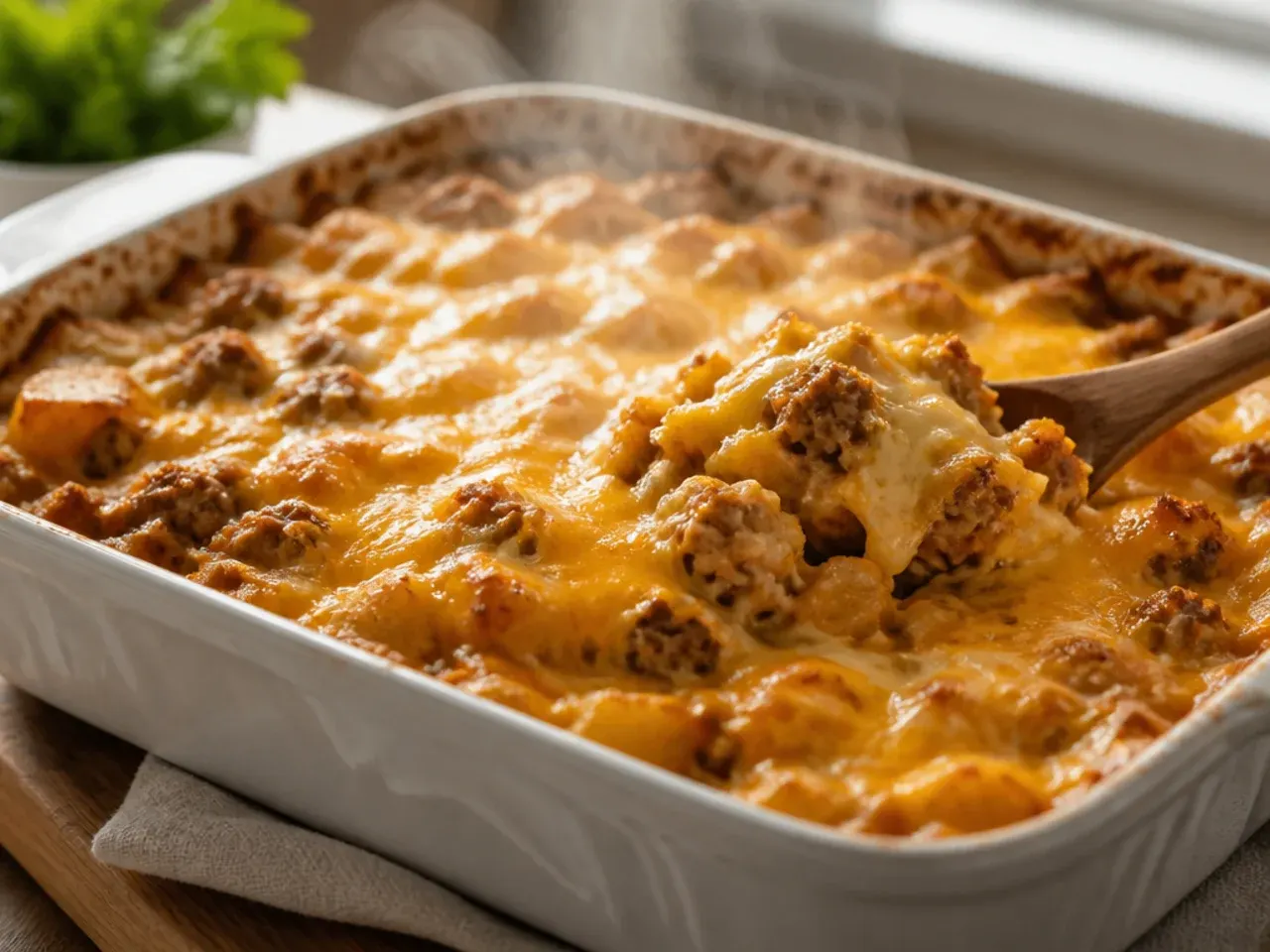 hamburger hashbrown casserole recipe step 6
